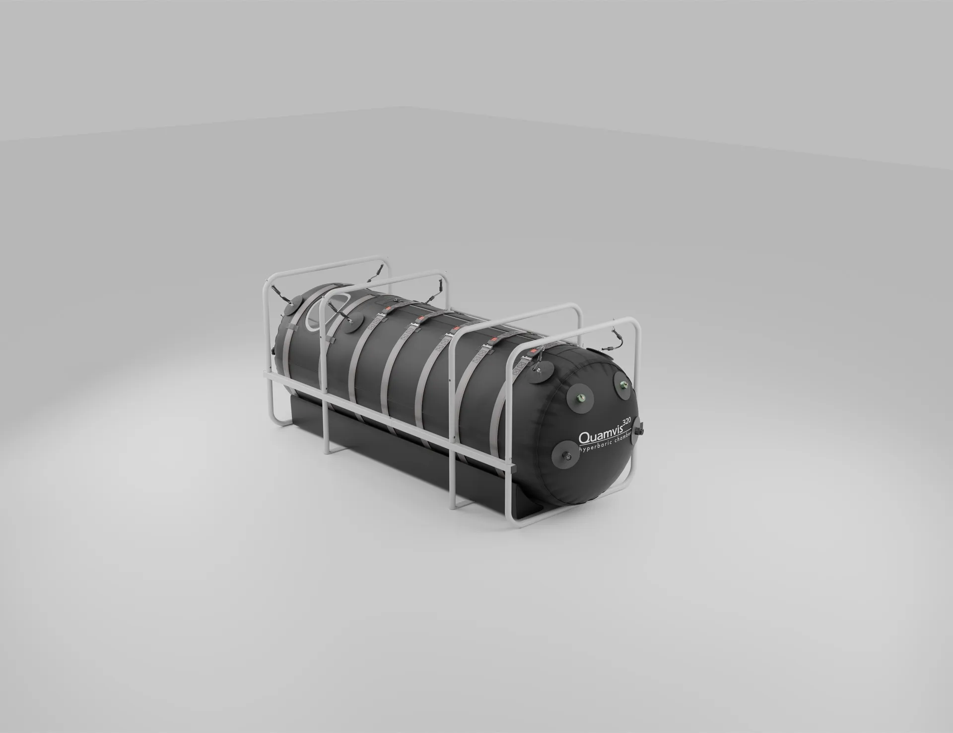 Quamvis 320 black hyperbaric chamber specifications and dimensions diagram