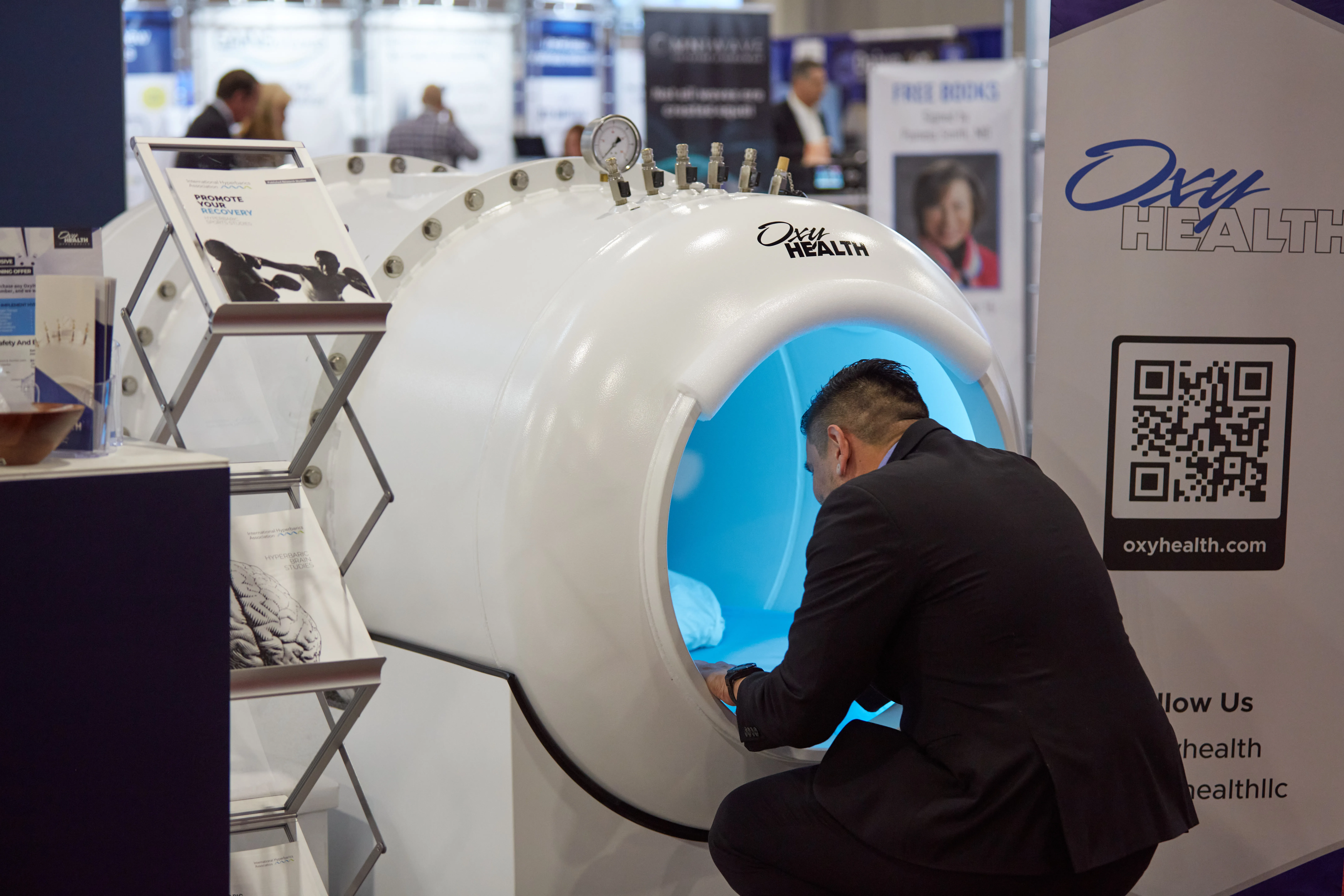 OxyHealth exhibition area at A4M Longevityfest in Las Vegas