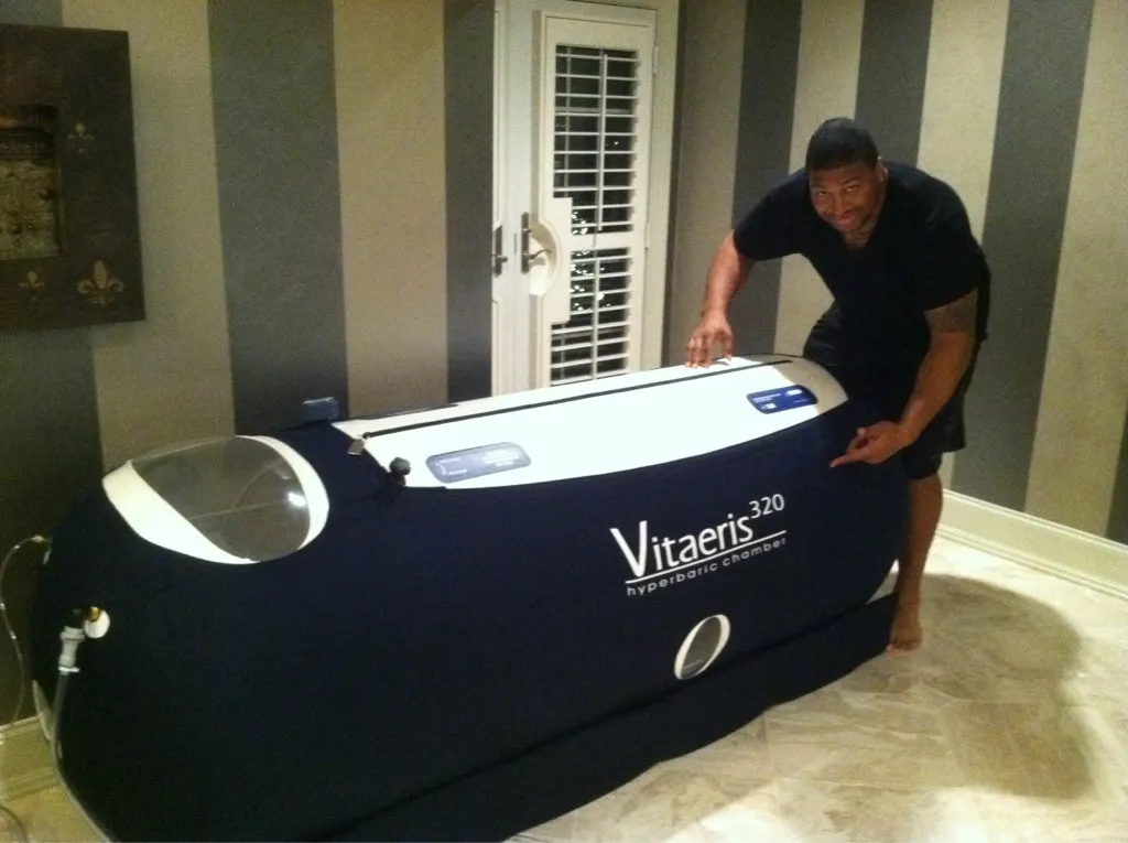 Professional athletes using hyperbaric oxygen therapy for sports injury recovery and performance